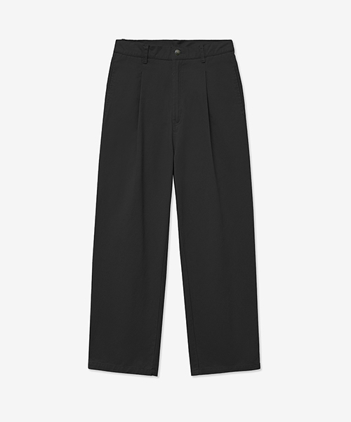 LADY VOLUME（レディーボリューム）の「[ALL-SEASON] PINTUCK COTTON STRAIGHT PANTS_BLACK（その他パンツ・レディース・その他・SMALL/MEDIUM）」の2枚目の写真