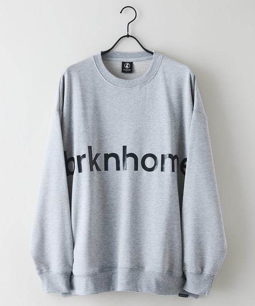brknhome(ブロークンホーム)の「【BRKNHOME/ブロークンホーム】ブランドロゴ プリント スウェットトレーナー(スウェット・メンズ・ブラック/杢グレー・LARGE/MEDIUM)」の9枚目の写真