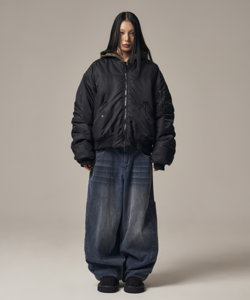 IDWS(アイドンワナセル)の「Plane Shirring Ma-1 Black(ブルゾン・レディース・その他・2/1)」の14枚目の写真