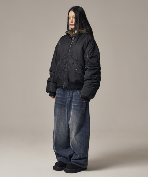 IDWS(アイドンワナセル)の「Plane Shirring Ma-1 Black(ブルゾン・レディース・その他・2/1)」の10枚目の写真