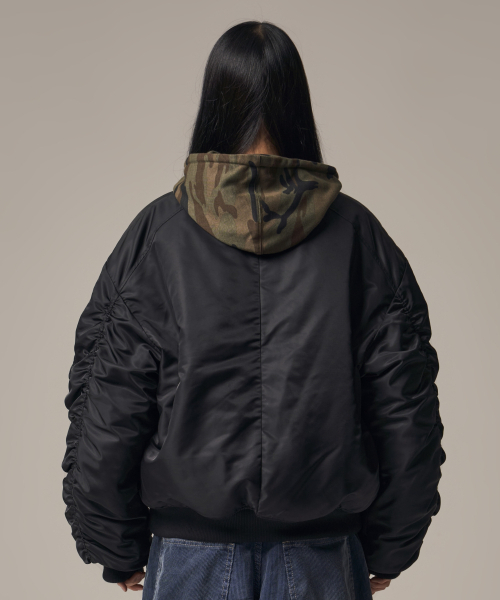 IDWS(アイドンワナセル)の「Plane Shirring Ma-1 Black(ブルゾン・レディース・その他・2/1)」の9枚目の写真
