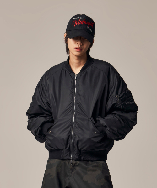 IDWS(アイドンワナセル)の「Plane Shirring Ma-1 Black(ブルゾン・レディース・その他・2/1)」の3枚目の写真