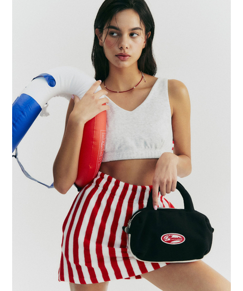 MENASOO（ミナス）の「TERRY SWEAT PANTSKIRT_RED STRIPE ADDITION（スカート・レディース・ストライプ・F）」の3枚目の写真
