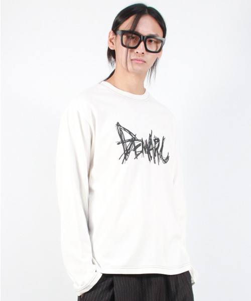 DEMARC(ドゥマーク)の「M GRAFFITI LOGO TEXT BOXY LONG SLEEVE - White(Tシャツ/カットソー・メンズ・その他・MEDIUM/LARGE)」の4枚目の写真