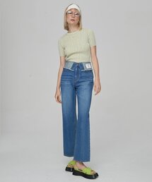 EN OR（エンオール）の「FOLDOVER HIGH-RISE DENIM - BLUE（デニムパンツ）」