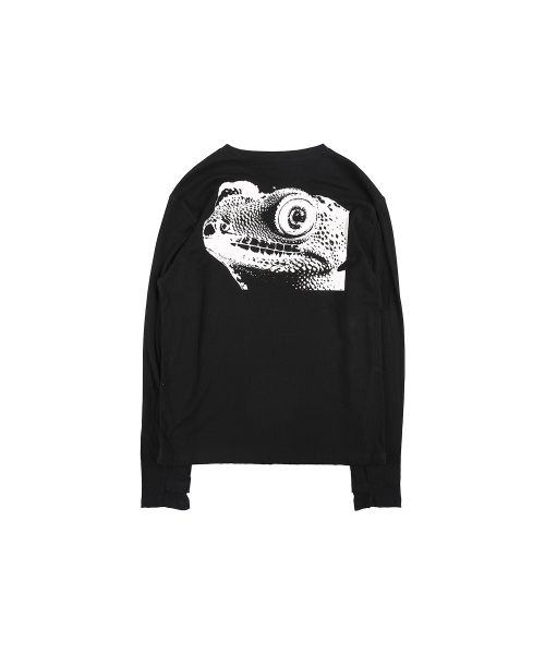 THEWARLD(ザワールド)の「LIZARD AAS RIBBED LONGSLEEVE BLACK(Tシャツ/カットソー・レディース・その他・1/2/3)」の3枚目の写真