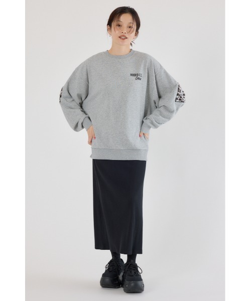 アニマルフェイクファーアップリケスウェットトップス（スウェット