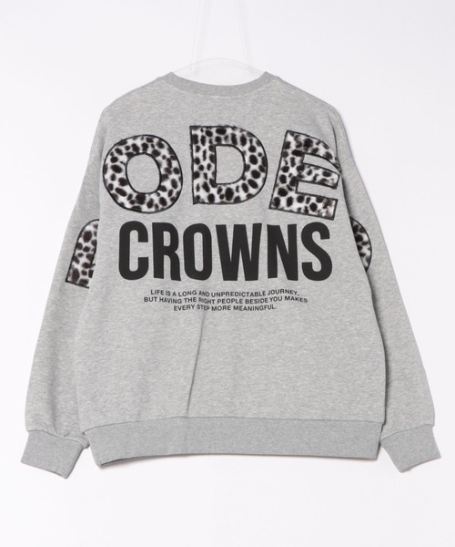 アニマルフェイクファーアップリケスウェットトップス（スウェット