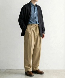 【MAISON CLUB】高密度ツータックツイルパンツ