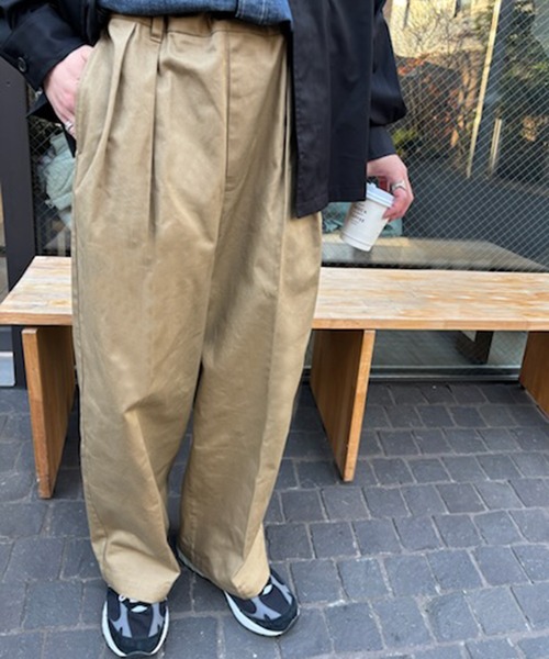 MAISON CLUB(メゾンクラブ)の「【MAISON CLUB】高密度ツータックツイルパンツ(その他パンツ・メンズ・ベージュ/ブラウン/ブラック・XL/M/L)」の13枚目の写真