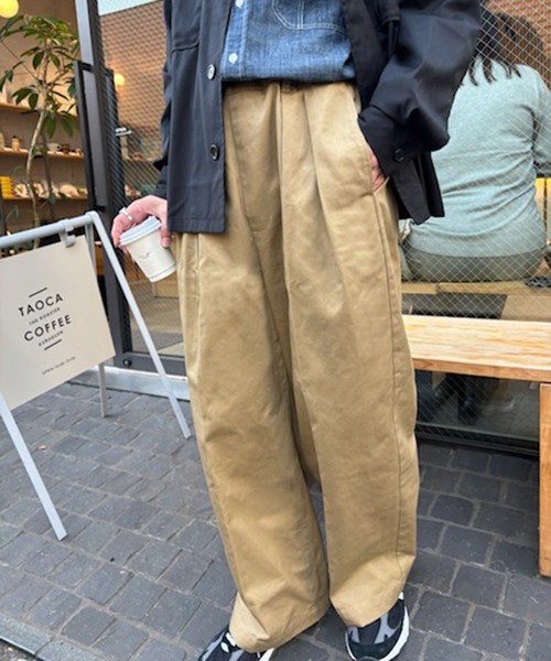 MAISON CLUB(メゾンクラブ)の「【MAISON CLUB】高密度ツータックツイルパンツ(その他パンツ・メンズ・ベージュ/ブラウン/ブラック・XL/M/L)」の14枚目の写真