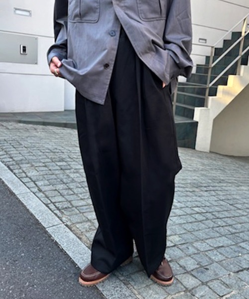 MAISON CLUB(メゾンクラブ)の「【MAISON CLUB】高密度ツータックツイルパンツ(その他パンツ・メンズ・ベージュ/ブラウン/ブラック・XL/M/L)」の6枚目の写真