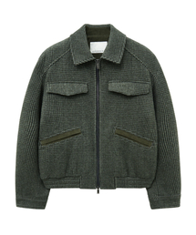 UNGIMMICK（アンジミック）の「HOUNDSTOOTH WOOL BLOUSON (OLIVE)（ブルゾン）」