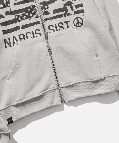 VASTIC（バスティック）の「フラッグフードパーカー ジップアップ_ライトグレー（パーカー・メンズ・その他・LARGE/MEDIUM）」の7枚目の写真