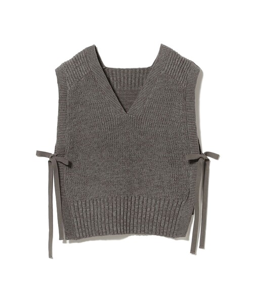 BEAMS BOY（ビームスボーイ）の「サイド リボン レッドクロス ベスト（ベスト・レディース・ホワイト系その他7/チャコールグレー・ONE SIZE）」の2枚目の写真