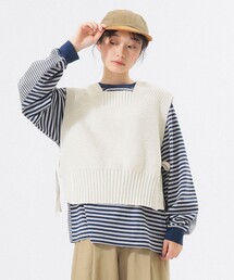 BEAMS BOY | サイド リボン レッドクロス ベスト(ベスト)