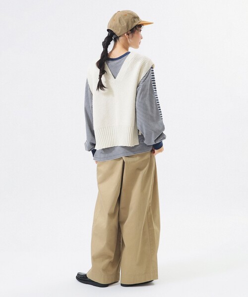 BEAMS BOY（ビームスボーイ）の「サイド リボン レッドクロス ベスト（ベスト・レディース・ホワイト系その他7/チャコールグレー・ONE SIZE）」の16枚目の写真