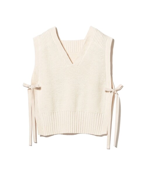 BEAMS BOY（ビームスボーイ）の「サイド リボン レッドクロス ベスト（ベスト・レディース・ホワイト系その他7/チャコールグレー・ONE SIZE）」の7枚目の写真