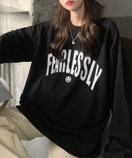 Flugge(フラッジー)の「ロゴオーバースウェット(スウェット・レディース・グレー/ブラック・MEDIUM/LARGE)」の1枚目の写真