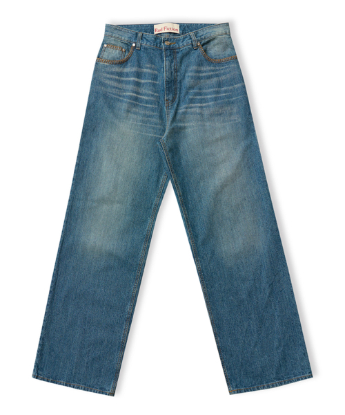 RAD FICTION(ラッドフィックション)の「WADE HAND STITCH WIDE FIT DENIM JEANS / MISTY BLUE(その他パンツ・メンズ・その他・MEDIUM/LARGE)」の1枚目の写真