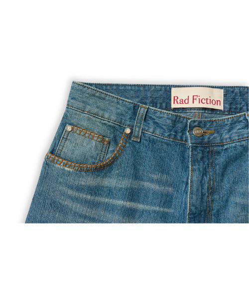 RAD FICTION(ラッドフィックション)の「WADE HAND STITCH WIDE FIT DENIM JEANS / MISTY BLUE(その他パンツ・メンズ・その他・MEDIUM/LARGE)」の3枚目の写真