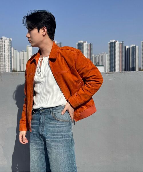 RAD FICTION(ラッドフィックション)の「WADE HAND STITCH WIDE FIT DENIM JEANS / MISTY BLUE(その他パンツ・メンズ・その他・MEDIUM/LARGE)」の4枚目の写真