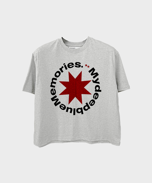 mydeepbluememories(マイディープブルーメモリーズ)の「(M)ROUND LOGO CROP T-SHIRTS (BLACK)(Tシャツ/カットソー・メンズ・ブラック・FREE)」の3枚目の写真