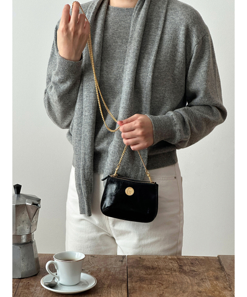 COTEDEMOI(コテドムア)の「Ecrin mini double chain bag - Black(メッセンジャーバッグ・レディース・その他・FREE)」の2枚目の写真