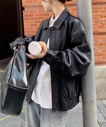 almo（アルモ）の「【TUNE】合皮ジャケット（ライダースジャケット）」