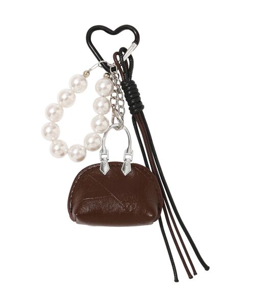 YECCA VECCA（イェッカヴェッカ）の「バッグパールチャーム（チャーム・レディース・ブラウン/シルバー・FREE）」の13枚目の写真