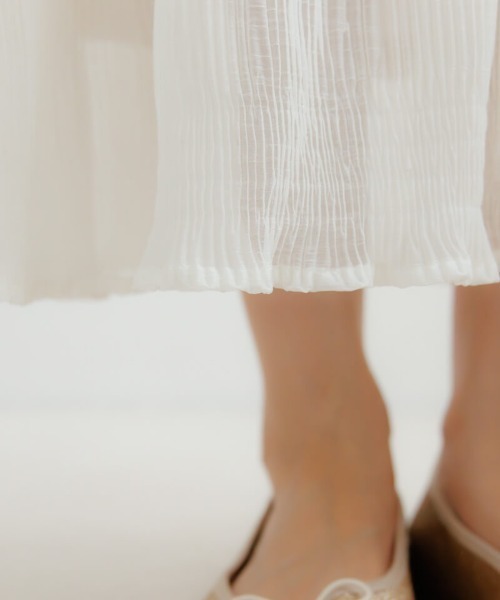 flower(フラワー)の「エターナルプリーツスカート(スカート・レディース・アイボリー/ブラック・FREE)」の14枚目の写真