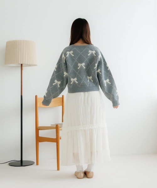 flower(フラワー)の「エターナルプリーツスカート(スカート・レディース・アイボリー/ブラック・FREE)」の17枚目の写真