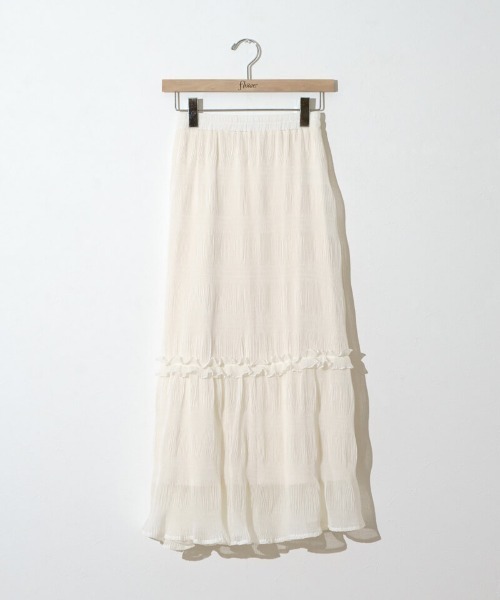 flower(フラワー)の「エターナルプリーツスカート(スカート・レディース・アイボリー/ブラック・FREE)」の18枚目の写真