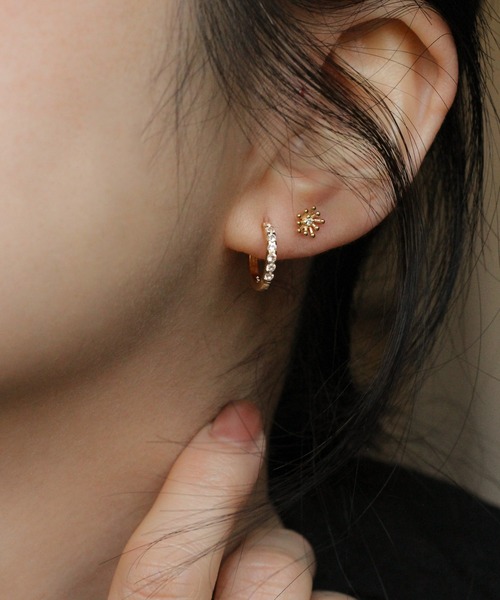 WEB限定】K18vermeil ダイヤモンドフラワーピアス（ピアス（両耳用