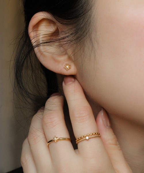 WEB限定】K18vermeil ダイヤモンドフラワーピアス（ピアス（両耳用