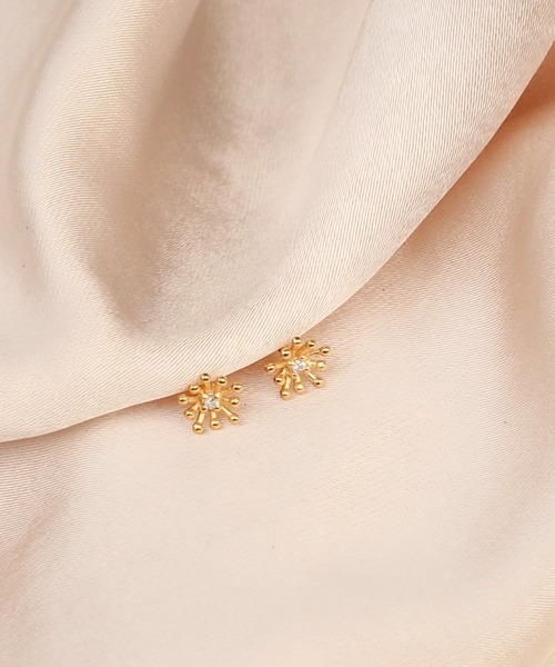 WEB限定】K18vermeil ダイヤモンドフラワーピアス（ピアス（両耳用