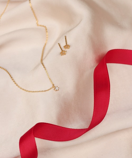 WEB限定】K18vermeil ダイヤモンドフラワーピアス（ピアス（両耳用