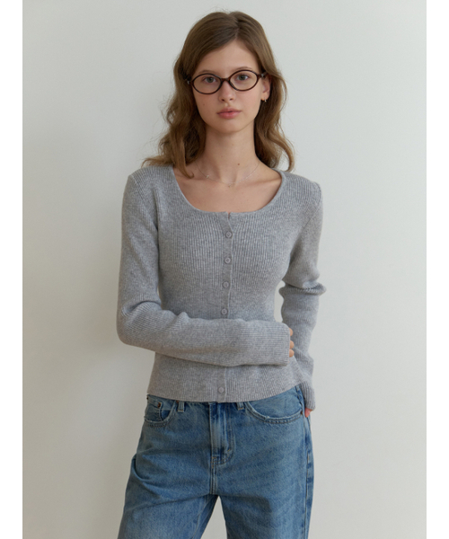 RE_L(リエル)の「Loe wool cardigan (gray)(カーディガン/ボレロ・レディース・その他・FREE)」の1枚目の写真