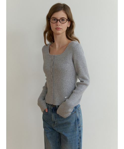 RE_L(リエル)の「Loe wool cardigan (gray)(カーディガン/ボレロ・レディース・その他・FREE)」の2枚目の写真