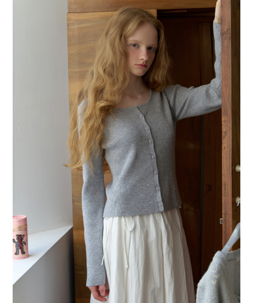 RE_L(リエル)の「Loe wool cardigan (gray)(カーディガン/ボレロ・レディース・その他・FREE)」の3枚目の写真