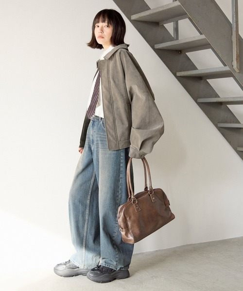 PBLIM(ページボーイリム)の「《UNISEX》スプリングスエードブルゾン(ブルゾン・レディース・グレー/ブラウン・MEDIUM/SMALL)」の8枚目の写真