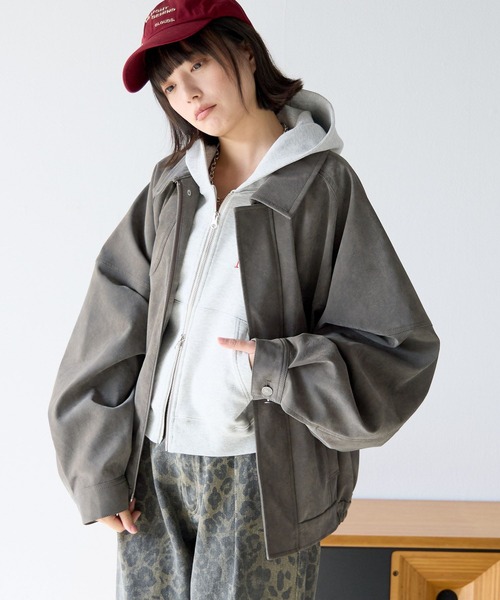 PBLIM(ページボーイリム)の「《UNISEX》スプリングスエードブルゾン(ブルゾン・レディース・グレー/ブラウン・MEDIUM/SMALL)」の10枚目の写真