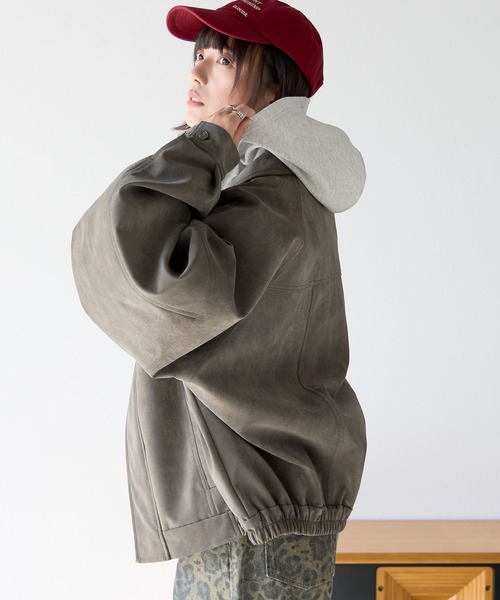 PBLIM(ページボーイリム)の「《UNISEX》スプリングスエードブルゾン(ブルゾン・レディース・グレー/ブラウン・MEDIUM/SMALL)」の11枚目の写真