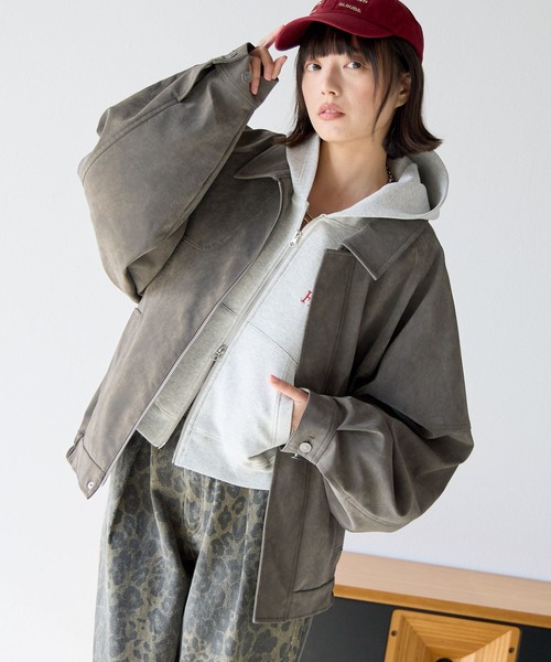 PBLIM(ページボーイリム)の「《UNISEX》スプリングスエードブルゾン(ブルゾン・レディース・グレー/ブラウン・MEDIUM/SMALL)」の12枚目の写真