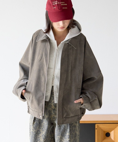 PBLIM(ページボーイリム)の「《UNISEX》スプリングスエードブルゾン(ブルゾン・レディース・グレー/ブラウン・MEDIUM/SMALL)」の13枚目の写真