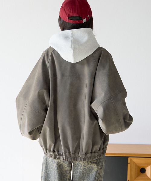 PBLIM(ページボーイリム)の「《UNISEX》スプリングスエードブルゾン(ブルゾン・レディース・グレー/ブラウン・MEDIUM/SMALL)」の14枚目の写真