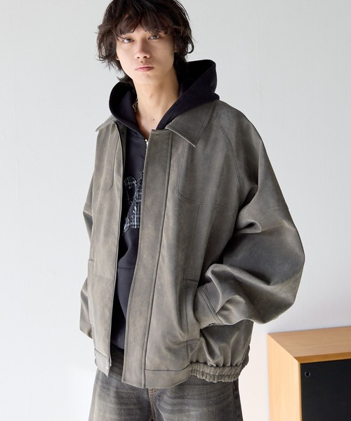 PBLIM(ページボーイリム)の「《UNISEX》スプリングスエードブルゾン(ブルゾン・レディース・グレー/ブラウン・MEDIUM/SMALL)」の20枚目の写真