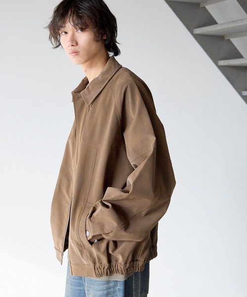セール】《UNISEX/シルエットが選べる》スプリングスエードブルゾン 