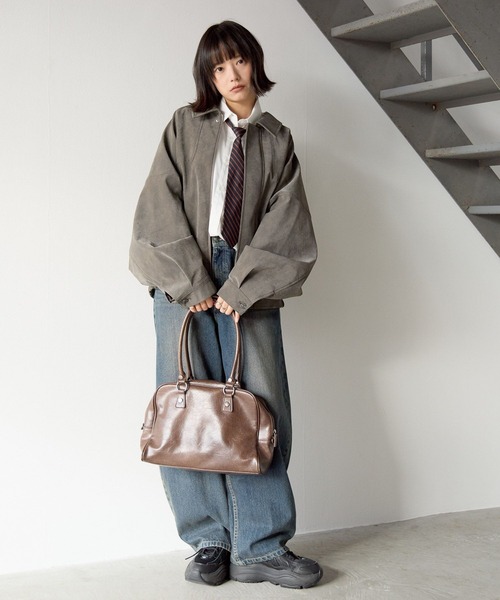 PBLIM(ページボーイリム)の「《UNISEX》スプリングスエードブルゾン(ブルゾン・レディース・グレー/ブラウン・MEDIUM/SMALL)」の6枚目の写真
