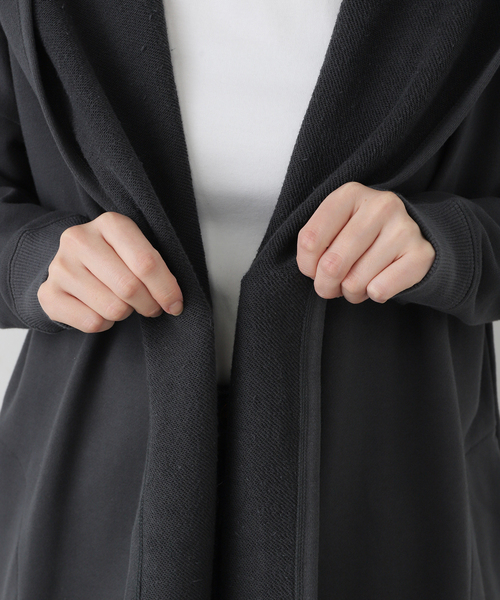 JOURNAL STANDARD LUXE（ジャーナルスタンダード　ラックス）の「【SOIL】FRENCH TERRY HOODED CARDIGAN（カーディガン/ボレロ・レディース・チャコールグレー/ベージュ・FREE）」の12枚目の写真